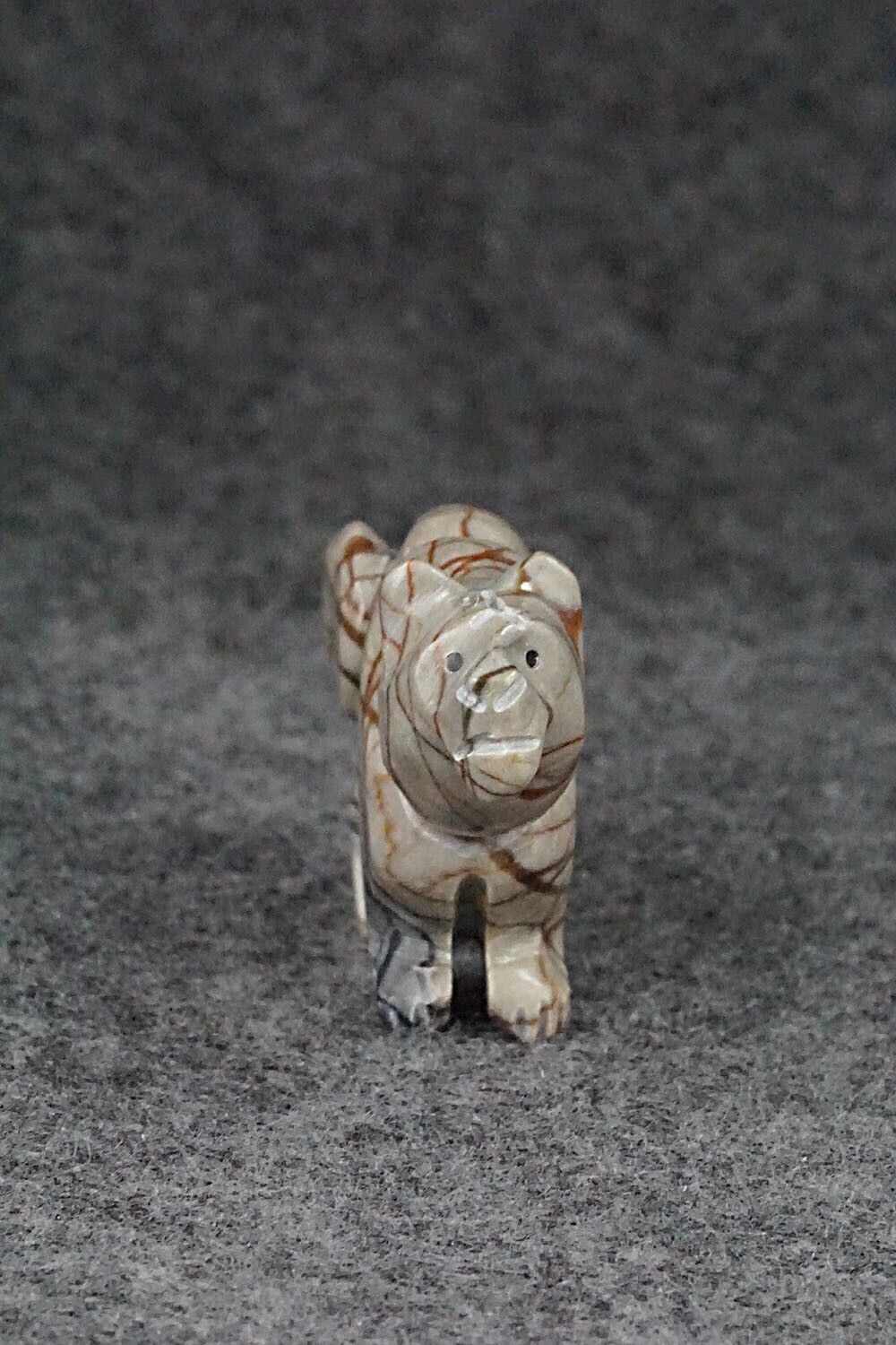 Mountain Lion Navajo Fetish Carving - Albert Livingston