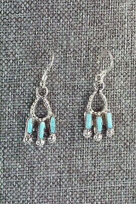 Turquoise and Sterling Silver Necklace and Earrings Set - Veronica Yawakia