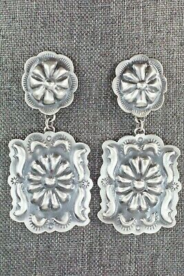 Sterling Silver Earrings - Tim Yazzie - High Lonesome Trading