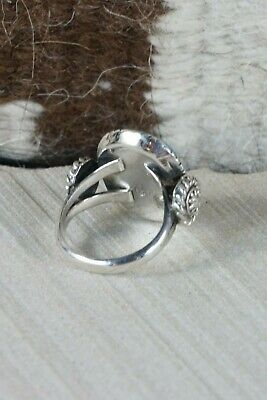 Navajo Turquoise & Sterling Silver Ring - Bobby Platero - Size 8.5 - High Lonesome Trading