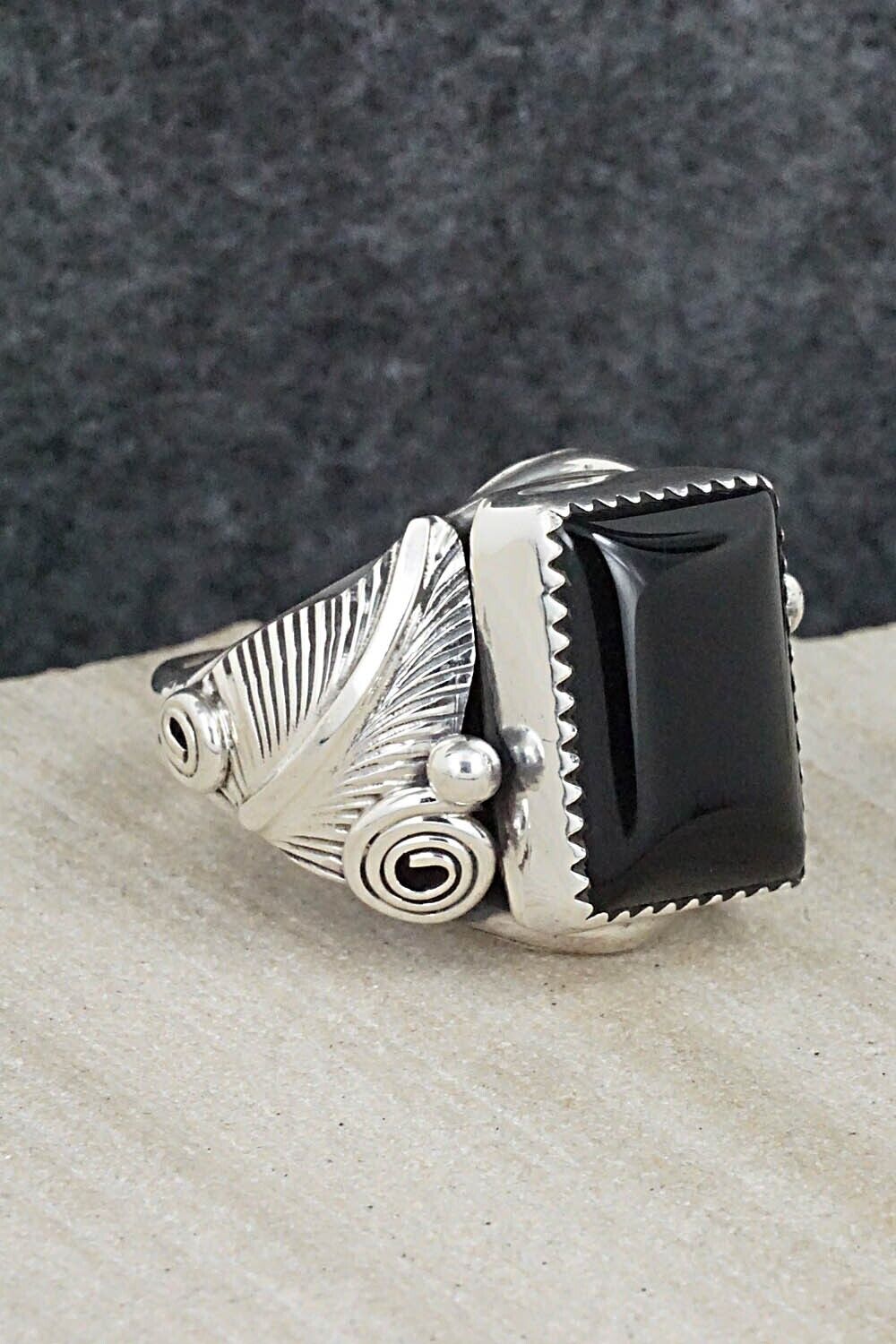 Onyx & Sterling Silver Ring - Darrell Morgan - Size 11