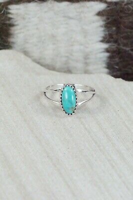 Turquoise and Sterling Silver Ring - Robert Martinez - Size 6