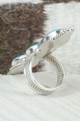 Turquoise & Sterling Silver Ring - Cris Nez - Size 8.5