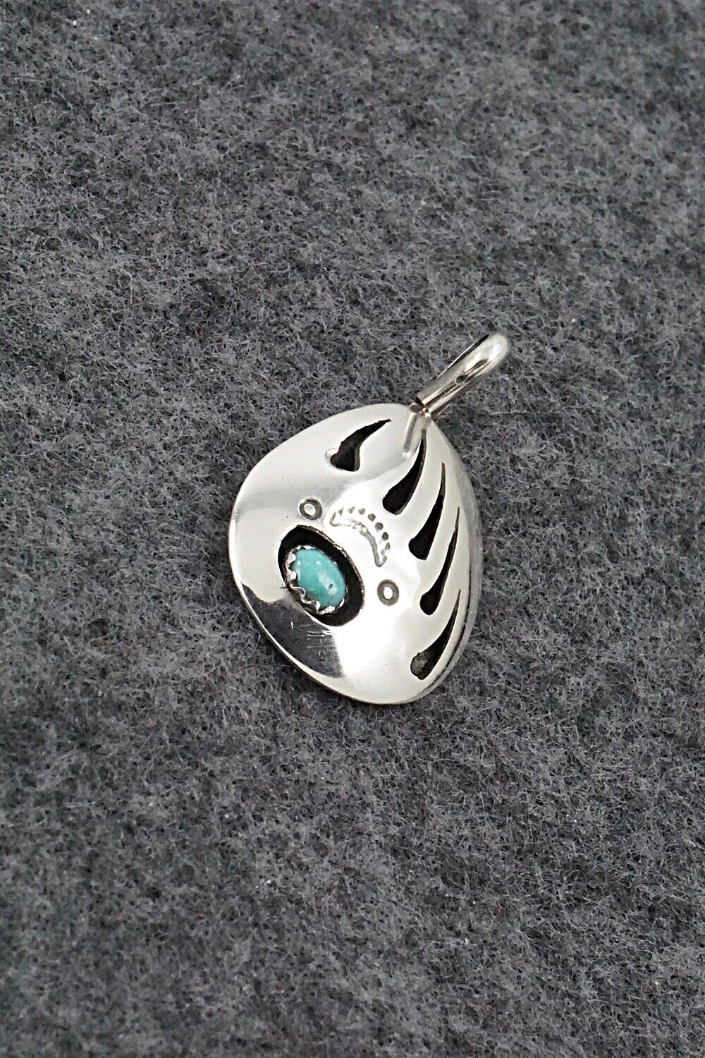 Turquoise & Sterling Silver Pendant - Ervin Begay