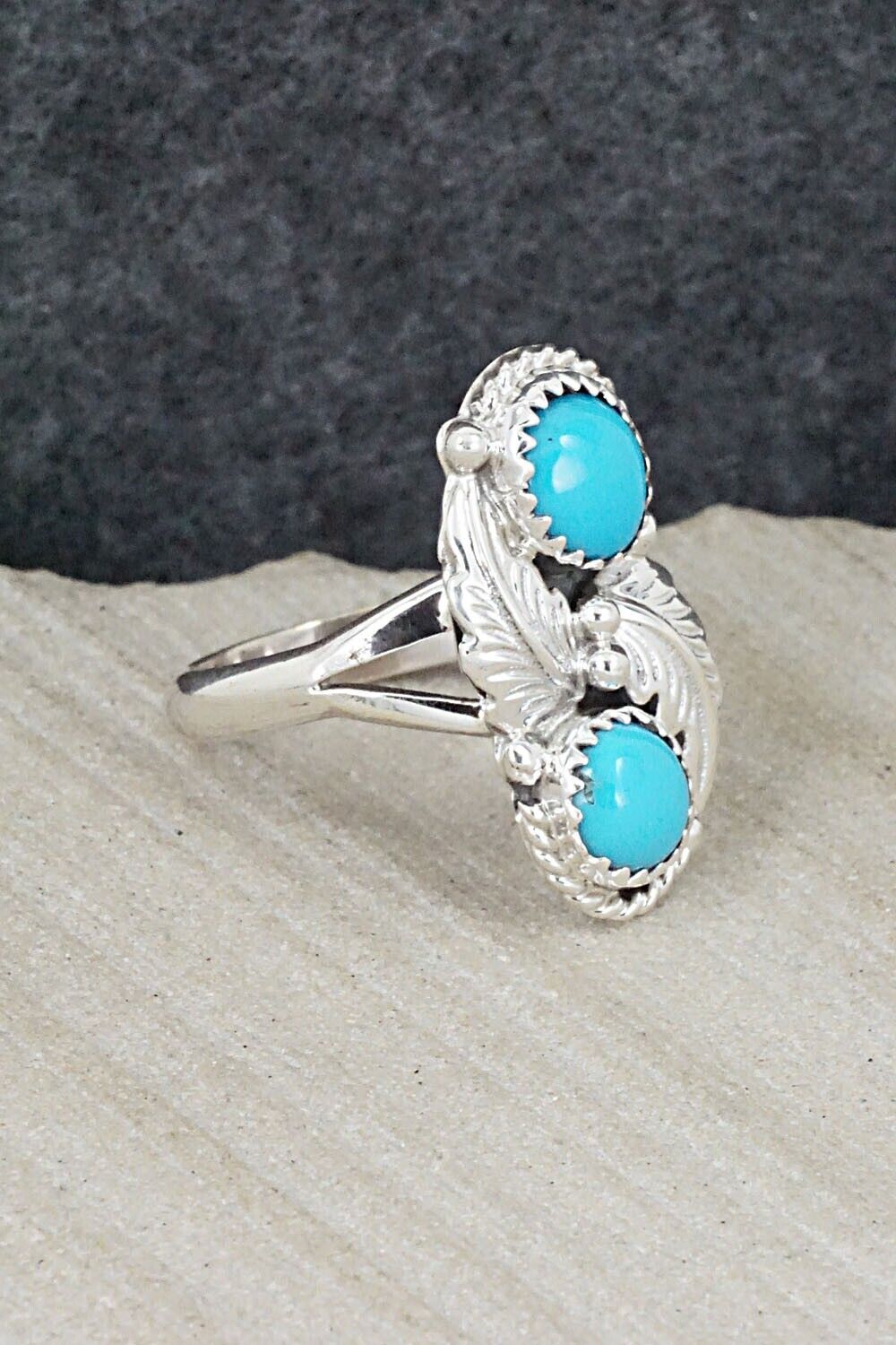 Turquoise & Sterling Silver Ring - William Begay - Size 9