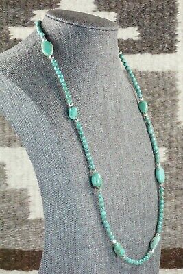 Turquoise & Sterling Silver Necklace - Navajo