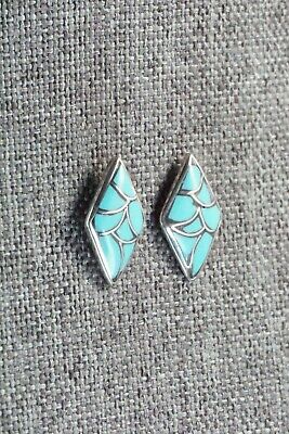 Turquoise & Sterling Silver Earrings - Orena Leekya