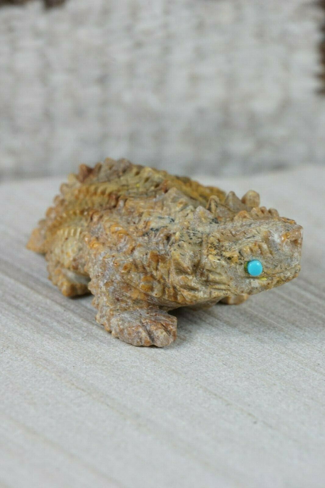 Horned Toad Zuni Fetish Carving - Alvin Haloo - High Lonesome Trading