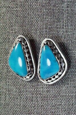 Navajo Turquoise & Sterling Silver Earrings - Sharon McCarthy