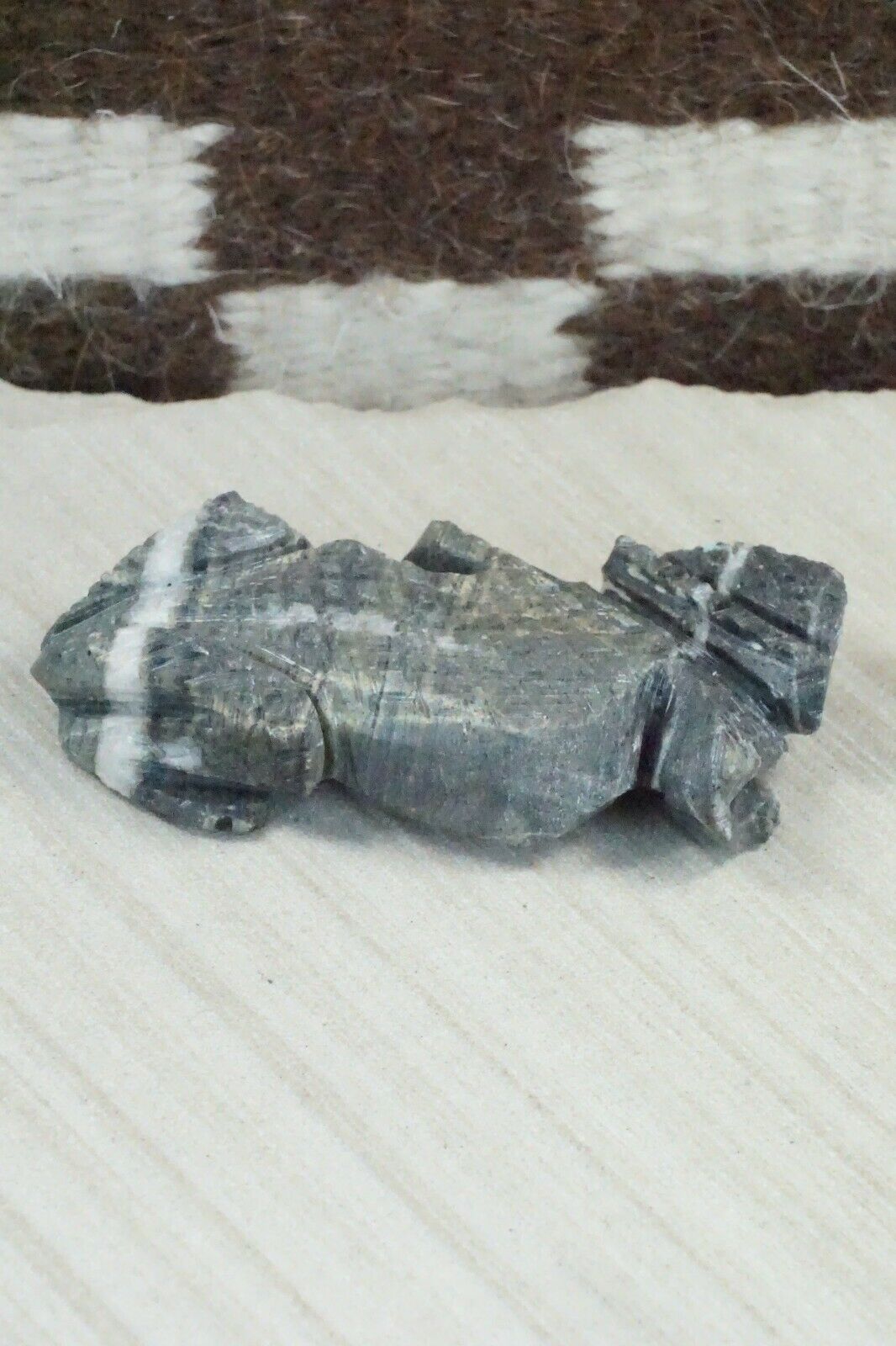 Horned Toad Zuni Fetish Carving - Kent Banteah