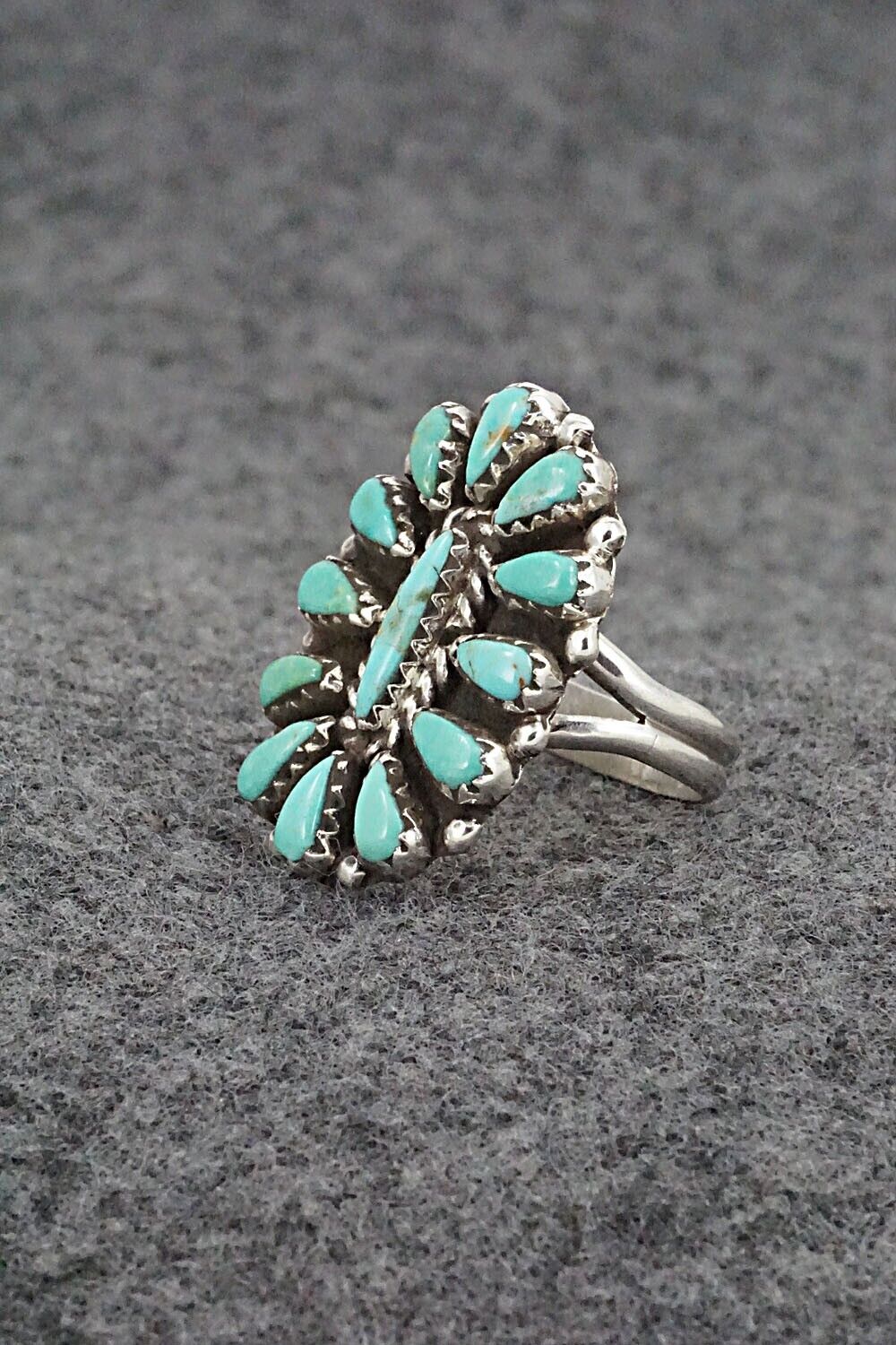 Turquoise & Sterling Silver Ring - George Gasper - Size 7