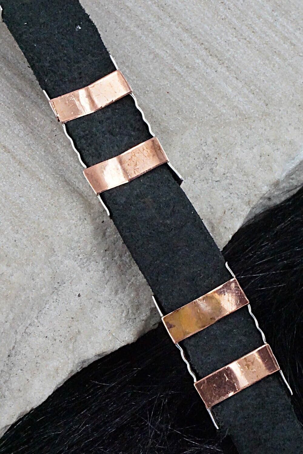 Turquoise, Sterling Silver and Leather Hat Band - Sally Shurley