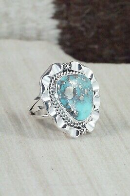 Turquoise & Sterling Silver Ring - Samuel Yellowhair - Size 6.5