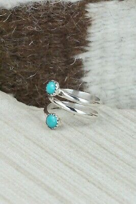 Turquoise & Sterling Silver Ring - Yolanda Skeets - Size 7.5