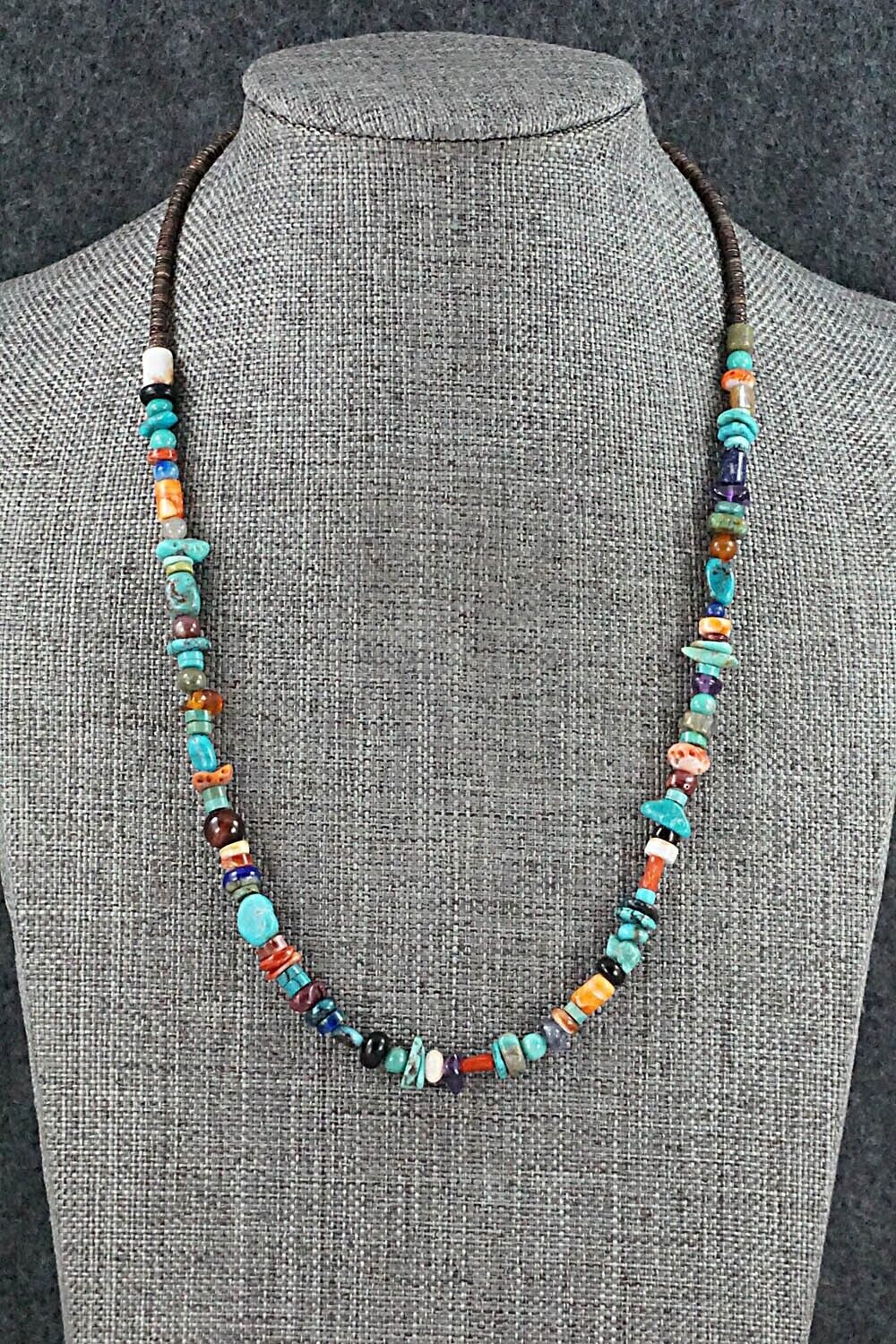 Multi Stone and Sterling Silver Necklace - Helen Tsosie