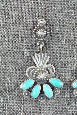 Turquoise & Sterling Silver Earrings - Michael Calladitto - High Lonesome Trading