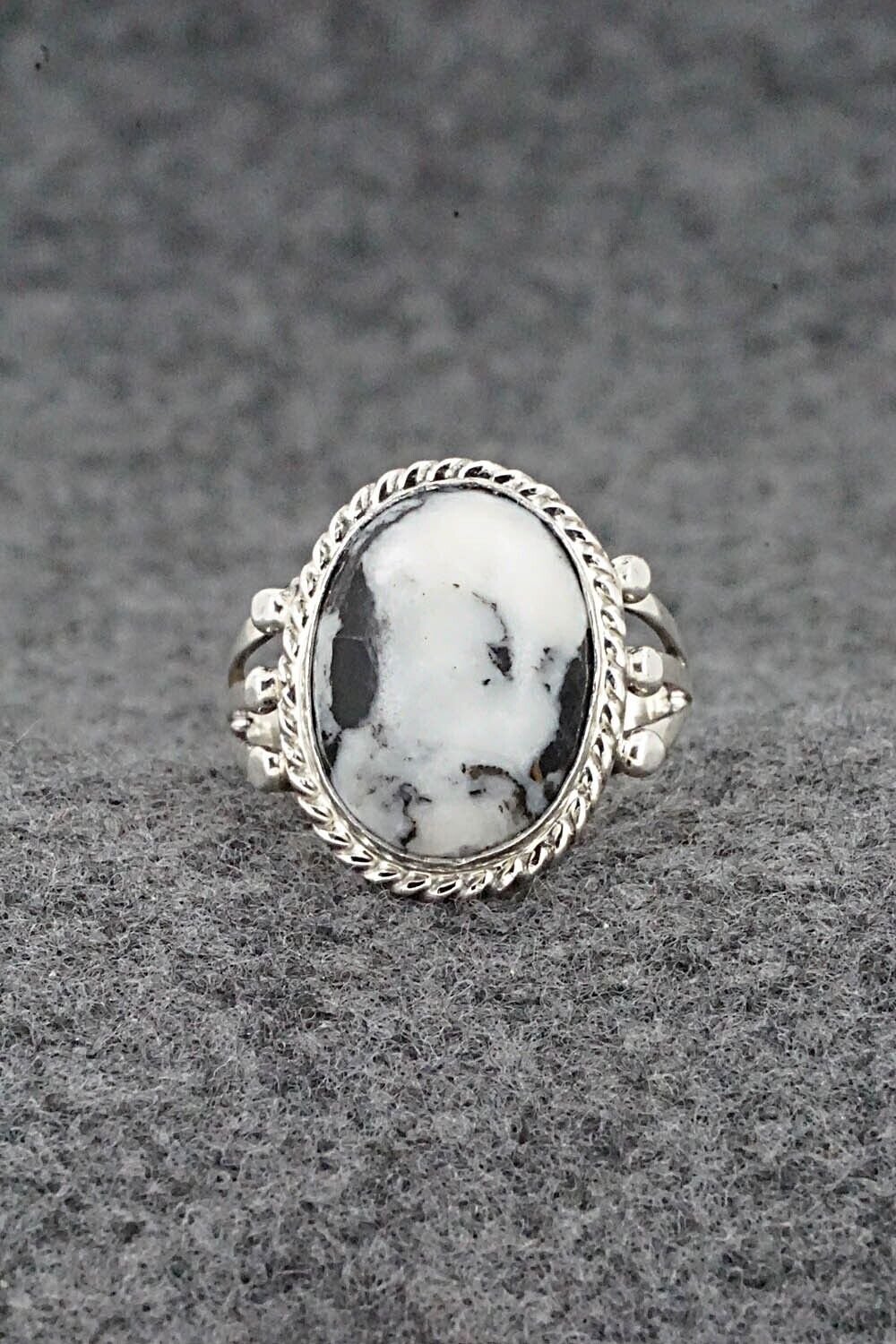 White Buffalo & Sterling Silver Ring - Grace Kenneth - Size 6.25