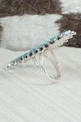 Turquoise & Sterling Silver Ring - Nathaniel Nez - Size 7.25 - High Lonesome Trading
