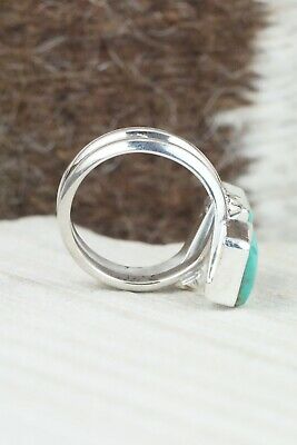 Turquoise & Sterling Silver Ring - Bobby Platero - Size 7.5