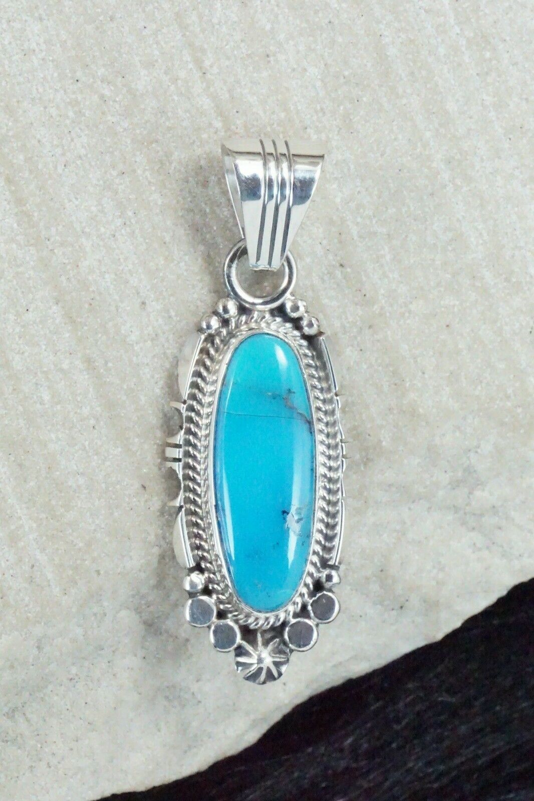 Turquoise & Sterling Silver Pendant - Daniel Benally