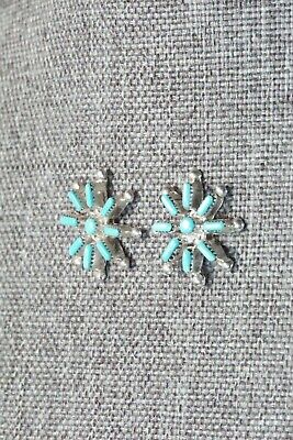 Turquoise & Sterling Silver Earrings - Marshall Qualo - High Lonesome Trading