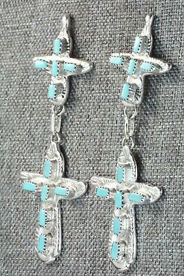 Turquoise & Sterling Silver Earrings - Ceclia Iule