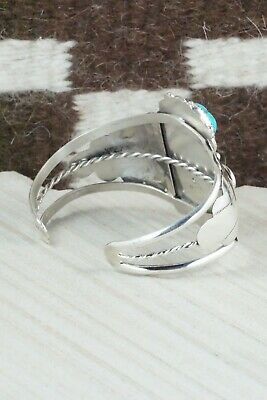 Turquoise, Coral & Sterling Silver Bracelet - Shirley Largo