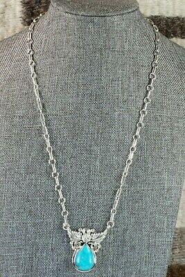 Turquoise & Sterling Silver Necklace - Loretta Delgarito