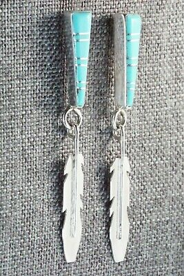 Turquoise & Sterling Silver Earrings - Terrence Panteah
