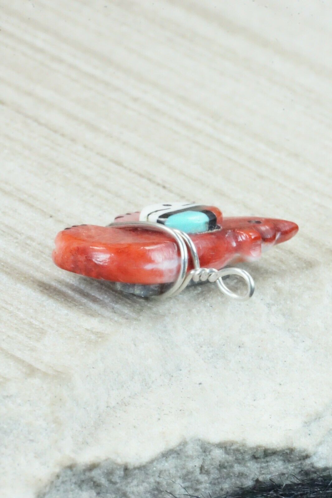 Spiny Oyster & Sterling Silver Pendant - Darrin Boone
