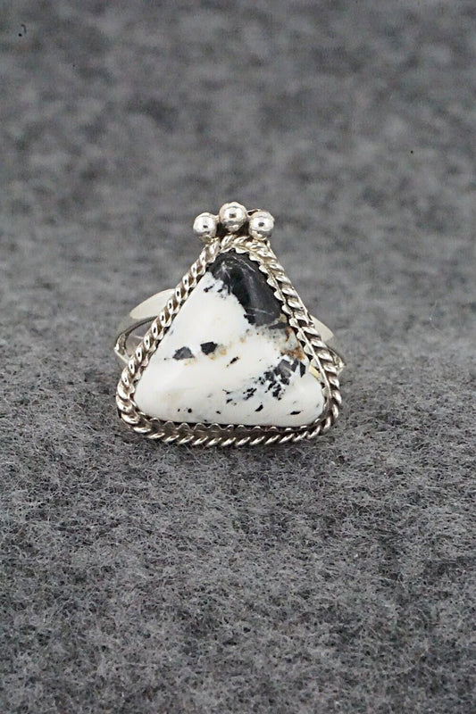 White Buffalo & Sterling Silver Ring - Judy Largo - Size 6.75