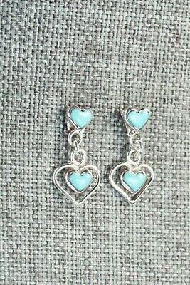 Turquoise & Sterling Silver Earrings - Kallen Kallestewa