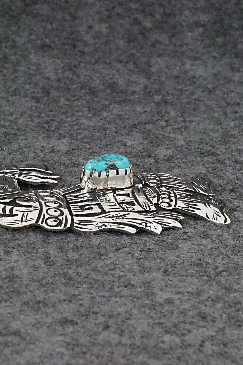 Turquoise & Sterling Silver Pendant - Richard Singer