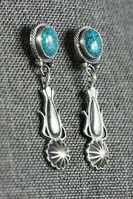 Turquoise & Sterling Silver Earrings - Annie Spencer - Navajo - High Lonesome Trading