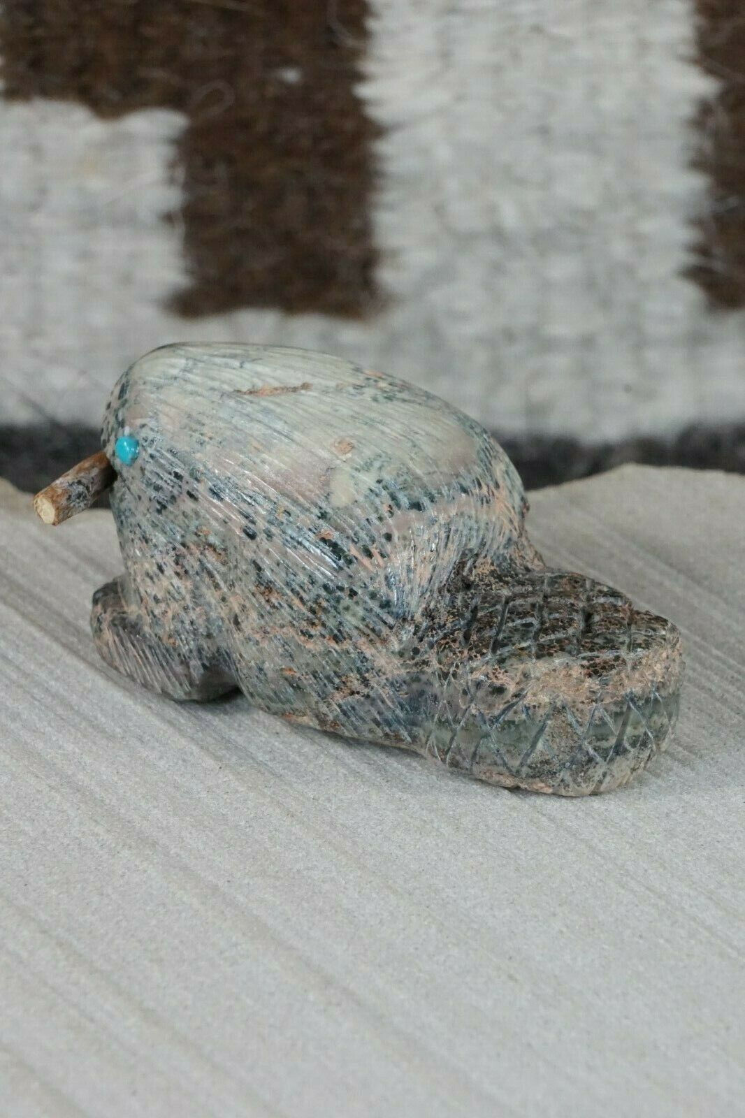 Beaver Zuni Fetish Carving - Michael Yatsayte - High Lonesome Trading