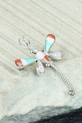 Multi Stone and Sterling Silver Pendant & Pin - Lyndon Ahiyite
