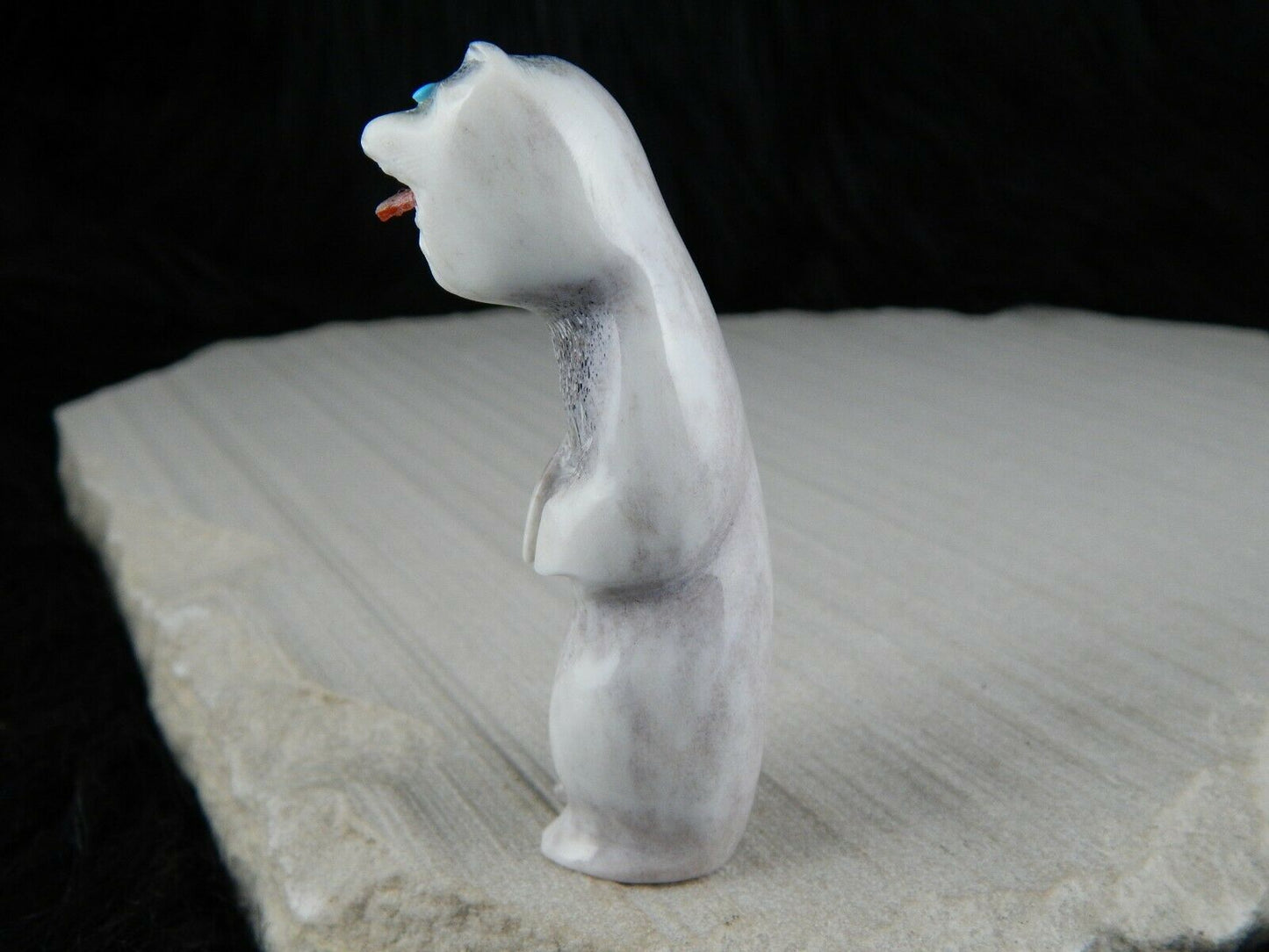 Bear Zuni Fetish Carving - Marlon Lowsayatee - High Lonesome Trading
