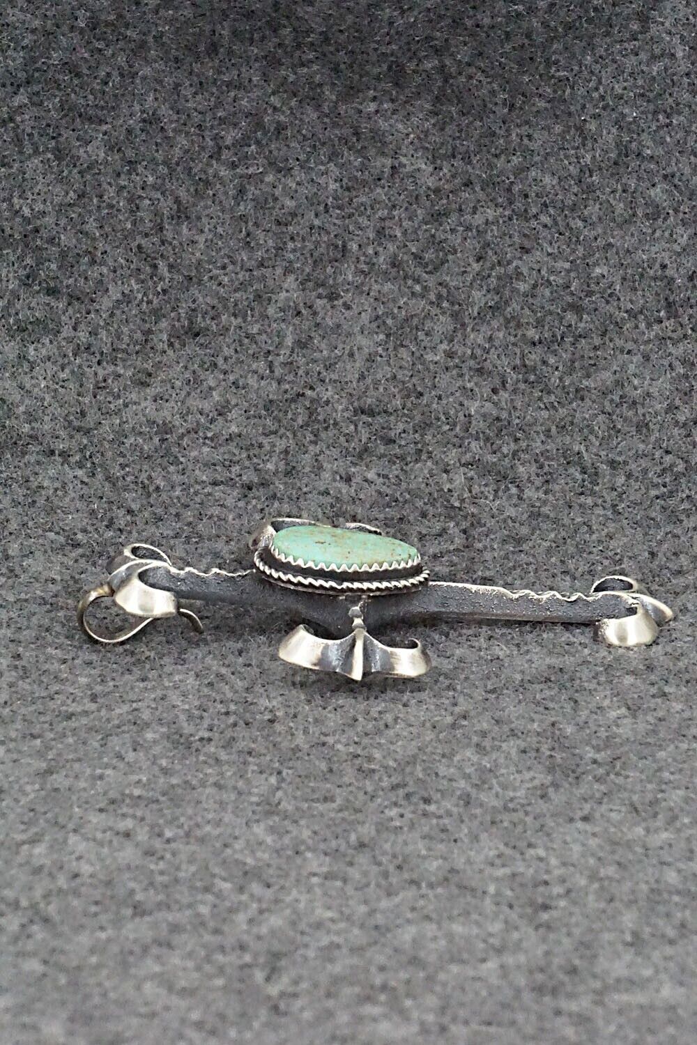 Turquoise and Sterling Silver Pendant - Martha Cayatineto