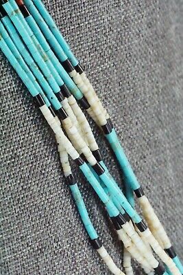 Turquoise, Coral and Shell Necklace - Frank Ortiz