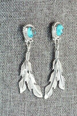Turquoise & Sterling Silver Earrings - Annie Spencer - High Lonesome Trading