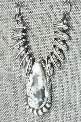 White Buffalo and Sterling Silver Necklace - Akee Douglas