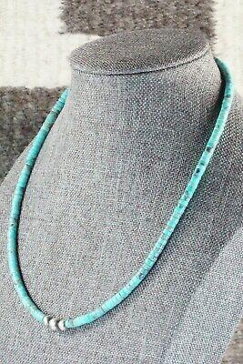 Turquoise & Sterling Silver Necklace - Navajo - High Lonesome Trading