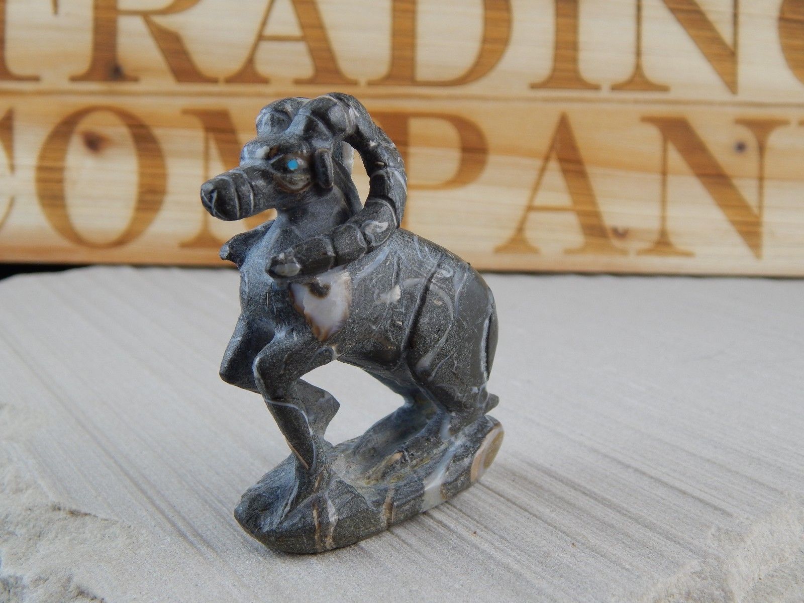 Ram Zuni Fetish Carving - Jerrold Lahaleon - High Lonesome Trading