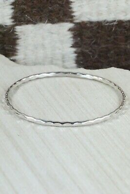 Navajo Sterling Silver Bangle - Elaine Tahe