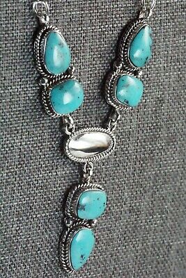 Turquoise & Sterling Silver Necklace - Verley Betone