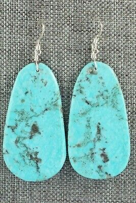 Turquoise & Sterling Silver Earrings - Lupe Lovato