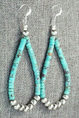 Turquoise & Sterling Silver Earrings - Doreen Jake