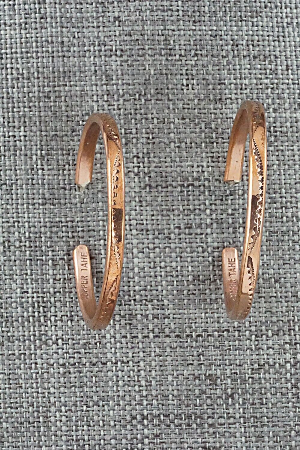 Copper Hoop Earrings - Elaine Tahe