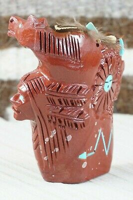 Buffalo, Horse, Chief Navajo Fetish Carving - Ben Livingston - High Lonesome Trading