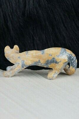 Mountain Lion Zuni Fetish Carving- Wilfred Cheama - High Lonesome Trading